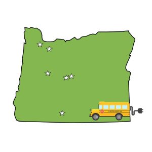 Oregon Electric School Bus Tour Map