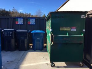 Adding a cardboard recycling dumpster can increase commingled recycling space at multifamily complexes.