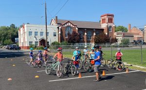 July Eco-Heros riding bikes.