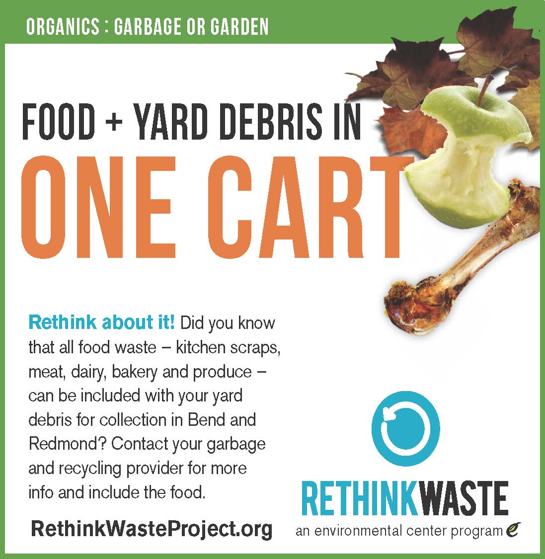 food + yard debris in one cart