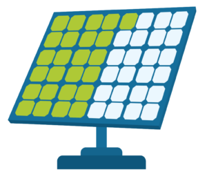 solar panel graphic showing progress