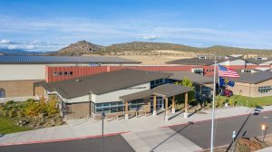 aerial view of Barnes Butte Elementary School in Prineville Oregon