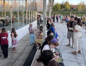 Folks at Rubbish Renewed with some using dishware
