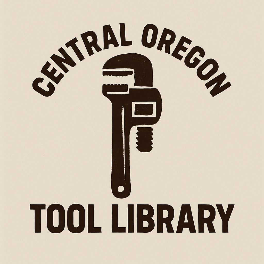 central oregon tool library logo, which is a black tool