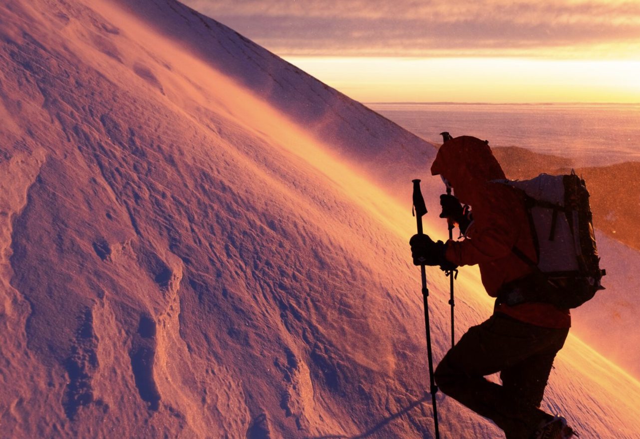 skiier on a mountain
