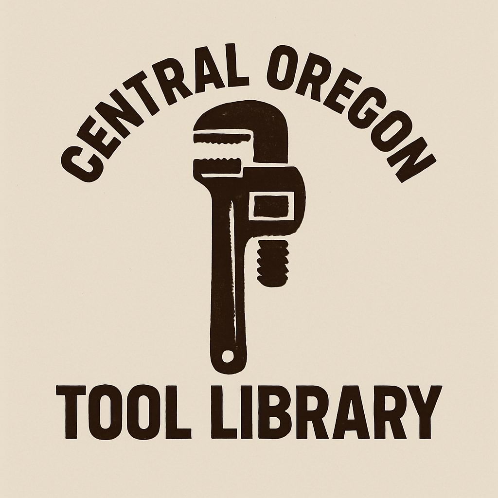 central oregon tool library logo, which is a black tool